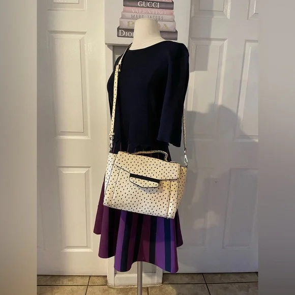 Kate 💛Spade Kennedy Marra Snake Flamingo Dot Embossed Leather - Picture 12 of 15